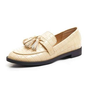 COUTO Women’s Penny Loafers Flats Tassel Slip-on Block Heel Shoes 9.5